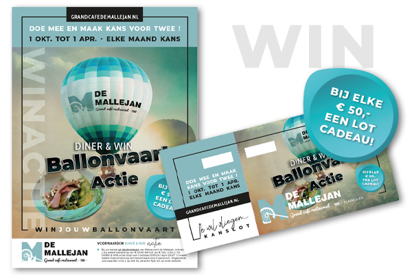 Diner&win ballonvaart actie