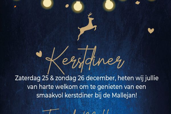 Mallejan 5-gangen kerstmenu